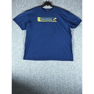 Browning T Shirt Men's 3XL Navy‎ Blue Short Sleeve Graphic Tee